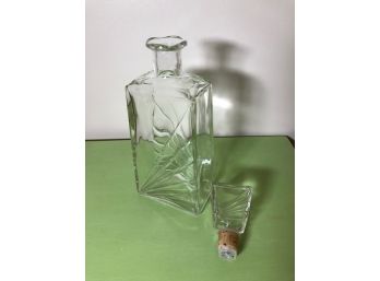 Vintage Art Deco Glass Whisky Decanter