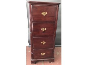 Tall Four Drawer Mahogany File Cabinet