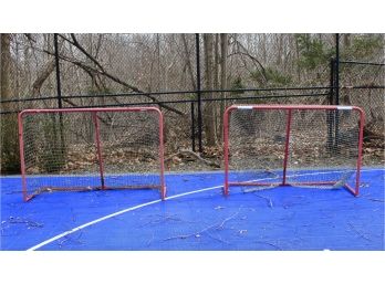 Two Hockey Goalie Nets
