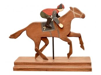 Palecek Horse And Jockey Figurine