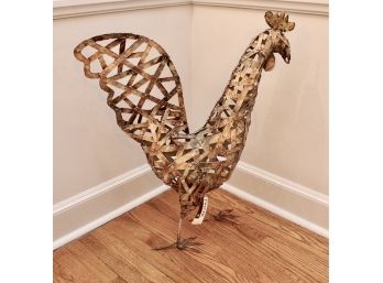 Palecek LARGE Forged Metal Rooster Figurine