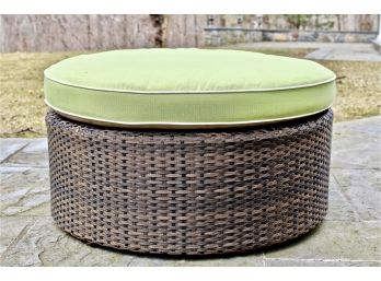 LARGE Frontgate Outdoor Ottoman With Removable Cushion