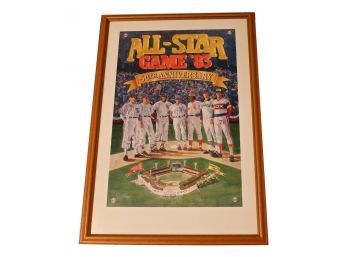 All-Star Game 83 '50th Anniversary' Kaminski Park Chicago 1983 Framed Poster