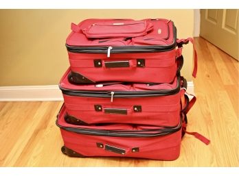 Four Piece Stratus Red Luggage Set