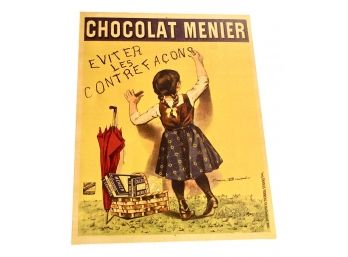 Chocolat Menier By Firmin Etienne Bouisset Stretched Canvas Print