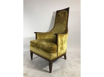 Eccentric Mid-Century Modern High Back Arm Chair
