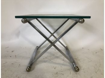 Glass Topped Modern Side Table