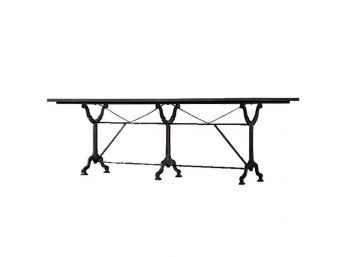 Zinc Top Industrial Table By Restoration Hardware