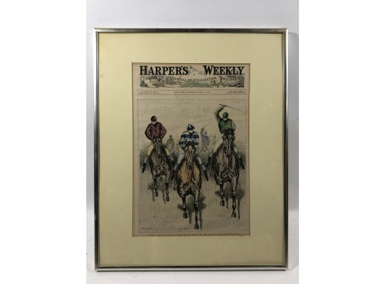 Framed Cover Of 1882 Harper's Weekly