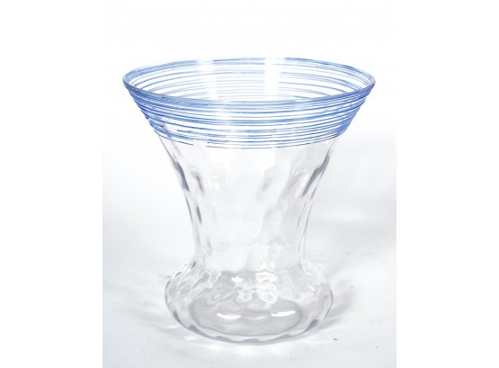 Steuben Threaded Thumbprint Vase, Pattern No. 6817