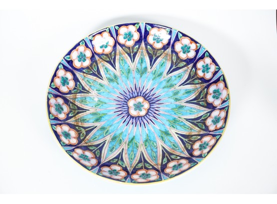 Hand-Painted Signed Ceramic Dish