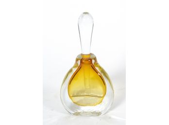 Canary Yellow Glass Perfume Bottle
