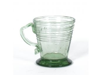 Threaded Green Steuben Cocktail Glass,  Pattern No. 6333