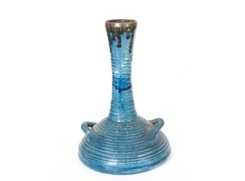 Blue Glazed Long-Neck Urn