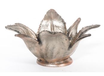 Bronze Cabbage Form Pottery Dish By Michael Michaud