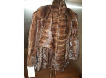 Absolutely Gorgous Mink Coat W/ Matching Mink Scarf - Ladies Medium