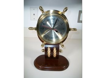 Unusual Herman Miller Brass Nautical Theme Clock - Nice Piece
