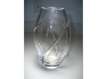 Beautiful Tiffany & Co. Crystal Vase Spiral Design - Very Pretty