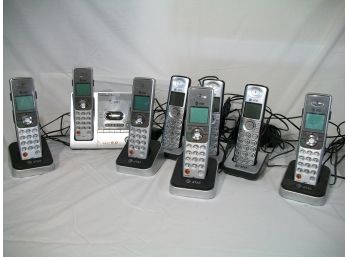 AT&T Base Telephone / Phone System -  Seven Handsets And Base W/Handset