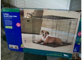 Folding Double Door Wire Dog Crate / Cage - 42' X 28' X 30'