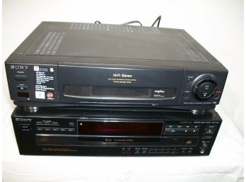 Sony VHS & CD Player (VHS Machine & Sony 5-CD Player (As-Is)