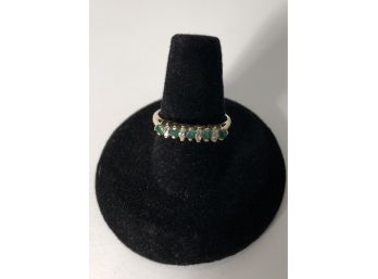 Tested 14k Gold Diamond & Emerald Ring