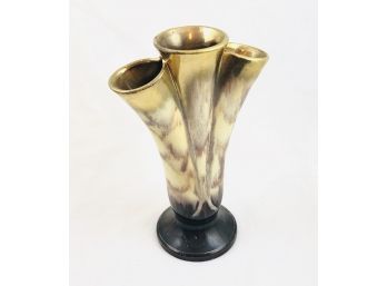 Vintage West Germany Triple Flute Vase
