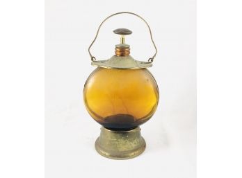 Vintage Glass Lantern Decanter With Music Box