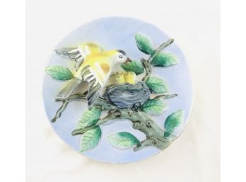 Vintage Chase Porcelain Plate With Birds