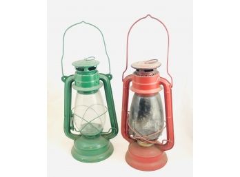 Pair Of Vintage Kerosene Lanterns