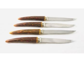Set Of 4 Regent Sheffield Steak Knives With Original Box