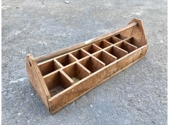 Vintage Wooden Tool Tray Or Holder