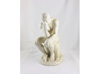 Vintage Ceramic Rodin Thinker Statue