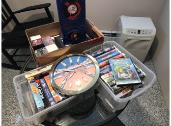 Games, VHS, And Novelty Bowling Clock