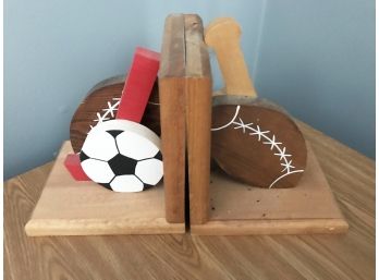 Sports Bookends I - Soccer And Football