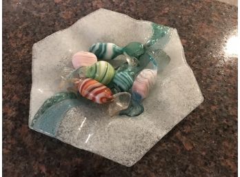 Art Glass Candy And Candy Dish