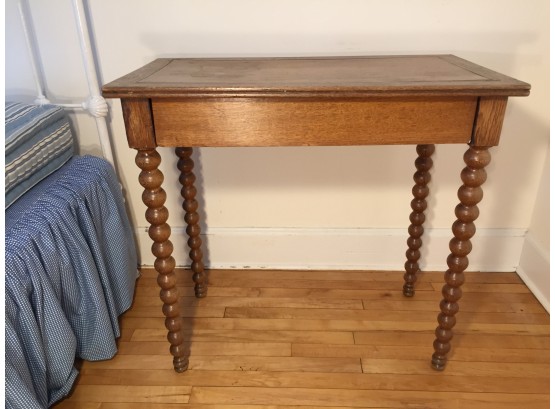 Antique Single Drawer Hardwood Bobbin Table