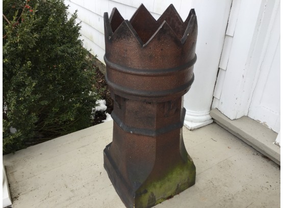 Very Unique Cast Iron Chimney Top Crown From England
