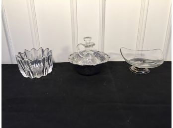 Orrefors And Other Glass Pieces