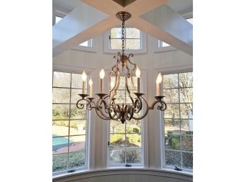 Gorgeous Silver Eight Arm Chandelier