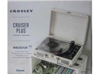 Crosley Cruiser Plus Portable Turntable White With Bluetooth