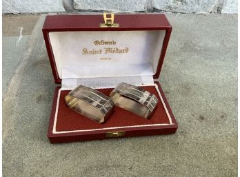 Hallmarked Napkin Rings In Presentation Box ~ Orfeuene St Medard