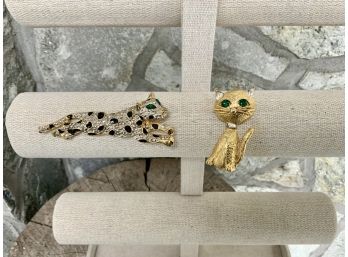 Leopard & Cat Pins