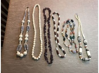 Nice Costume Bead Necklace Lot ~ 6 Necklaces ~