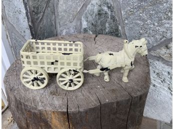 Cast Iron Horse & Cart