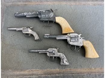 Vintage Child’s Toy Cap Gun Lot ~ 4 Cap Guns ~