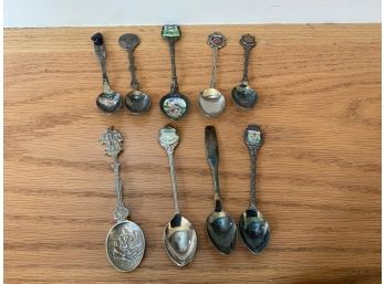 Vintage Collector Spoon Lot ~ 9 Spoons Europe ETC.. ~