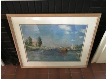 Sailboat In Marina Print ~ Claude Monet ~