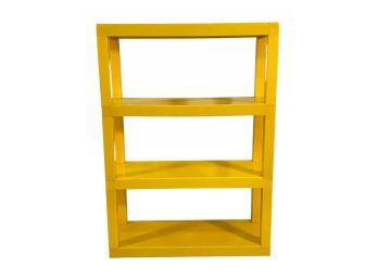 Vintage Yellow Seventies Plastic Four Tier  Shelf 2