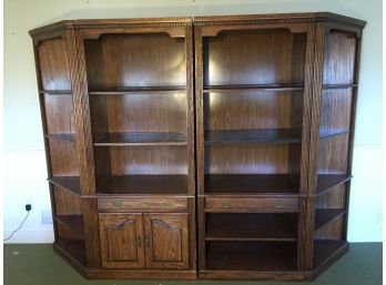 Four Piece Bookcase And Deep Shelved Cabinet